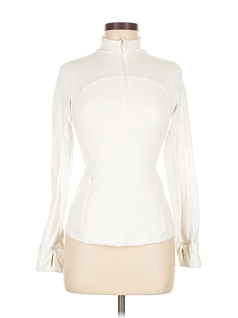 Pre-owned Lululemon Athletica Long Sleeve Turtleneck In White
