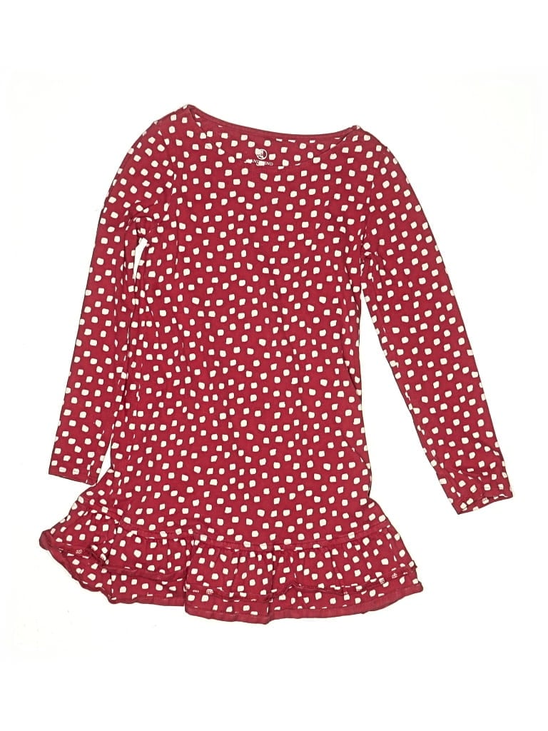 Pre-owned Lands' End Kids' Dress In Burgundy