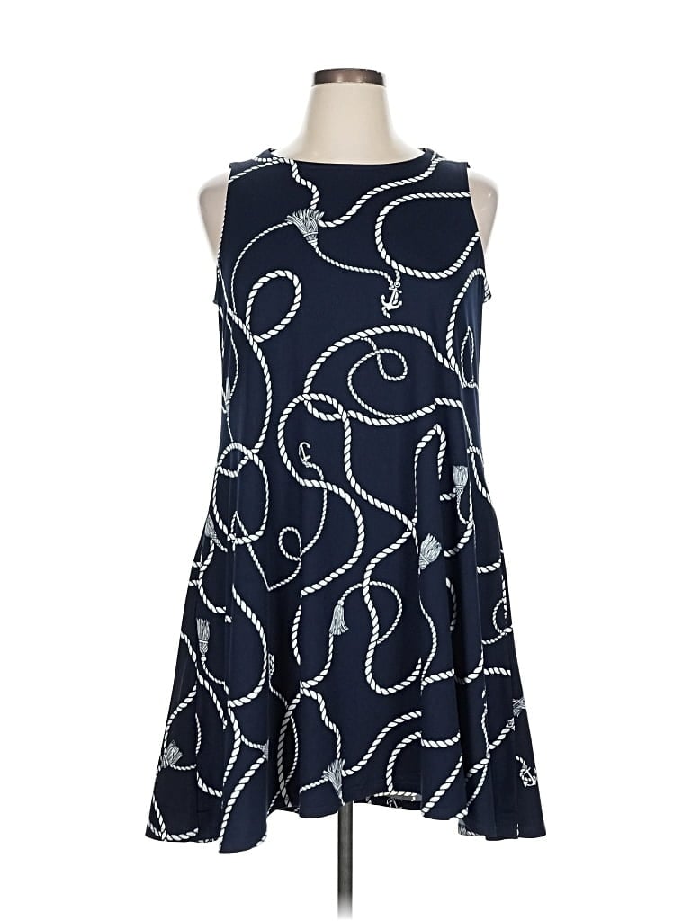 Pre-owned Nina Leonard Casual Dress In Blue