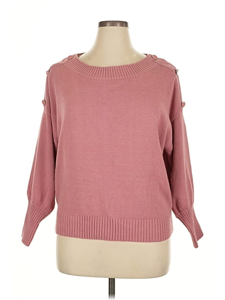 Pre-owned New York And Company Pullover Sweater In Pink