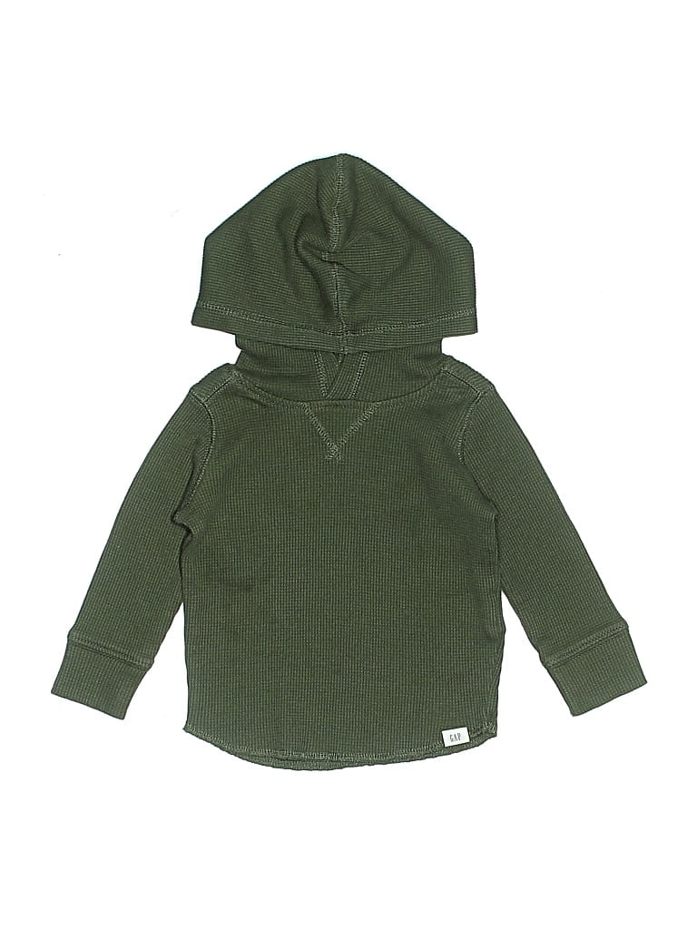 Pre-owned Baby Gap Babies' Pullover Hoodie In Green