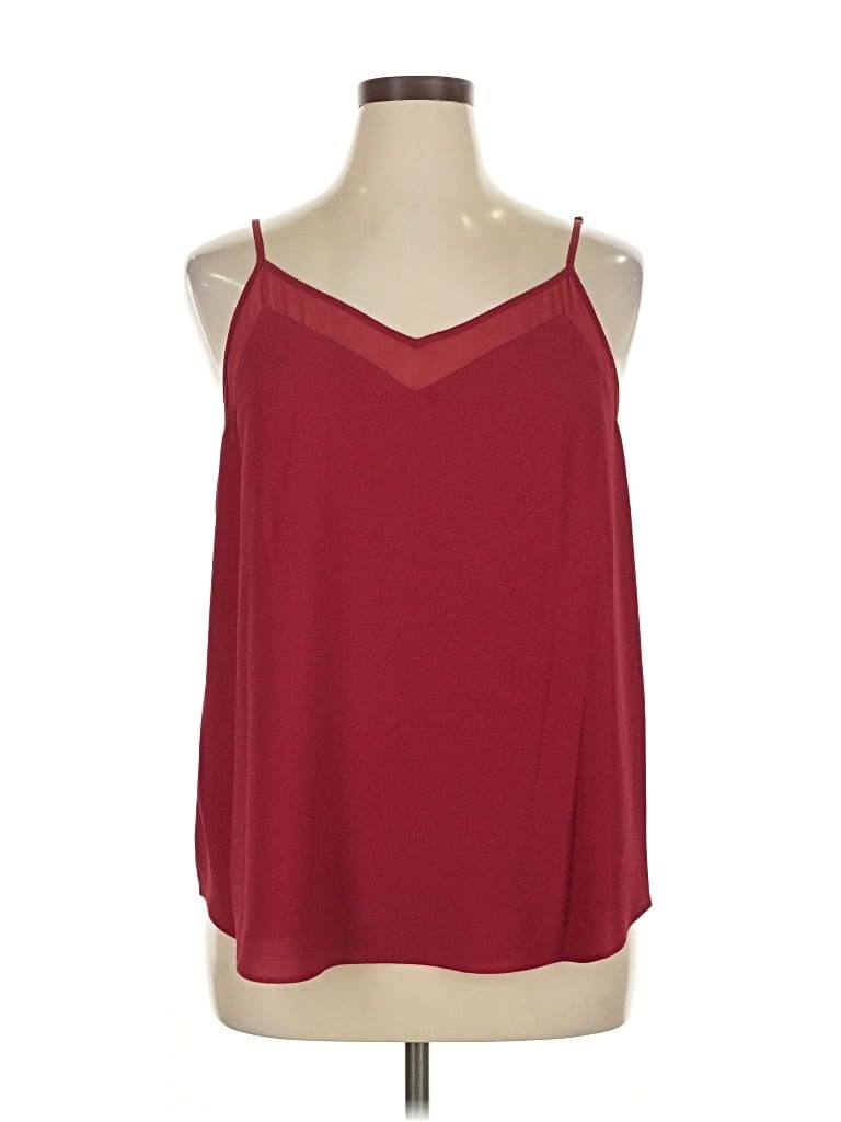 Pre-owned 1.state Sleeveless Blouse In Burgundy