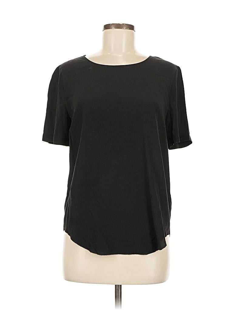 Pre-owned Armani Exchange Short Sleeve Top Black Crew Neck Tops