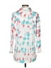 Aqua 100% Rayon Hearts Ivory 3/4 Sleeve Blouse Size S - photo 2