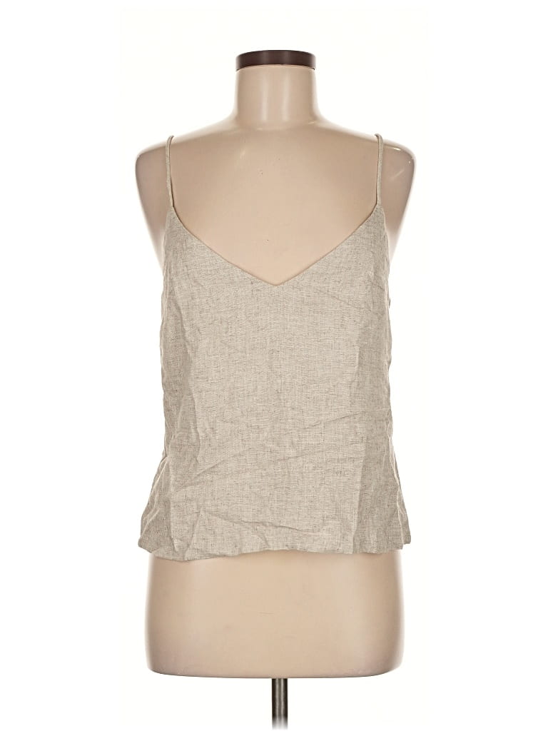 Pre-owned Asos Design Sleeveless Top Tan Halter Neckline Tops In Brown