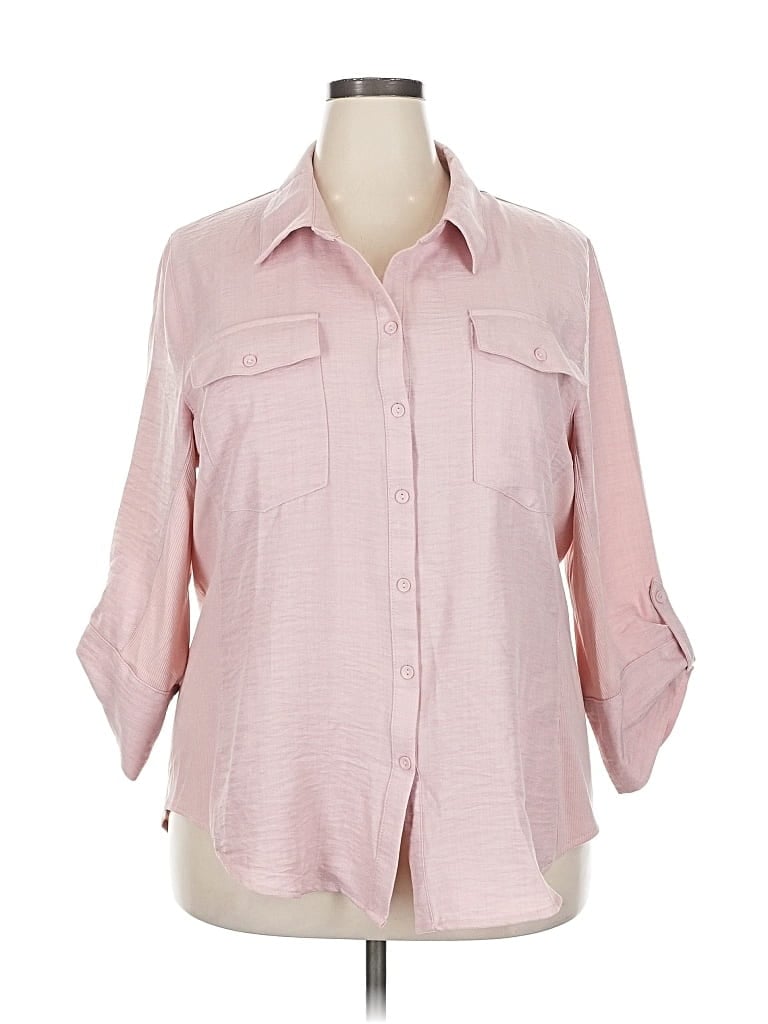 Pre-owned Ci Sono 3/4 Sleeve Blouse In Pink