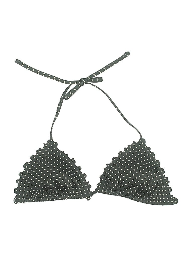 Pre-owned Shade & Shore Swimsuit Top Gray Tweed Pattern Swimwear