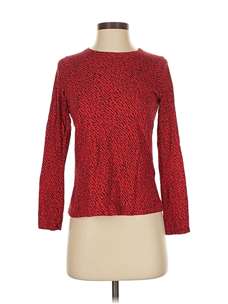 Pre-owned Banana Republic Long Sleeve T-shirt In Red