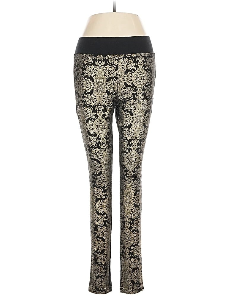 Pre-owned Bisou Bisou Leggings In Gold