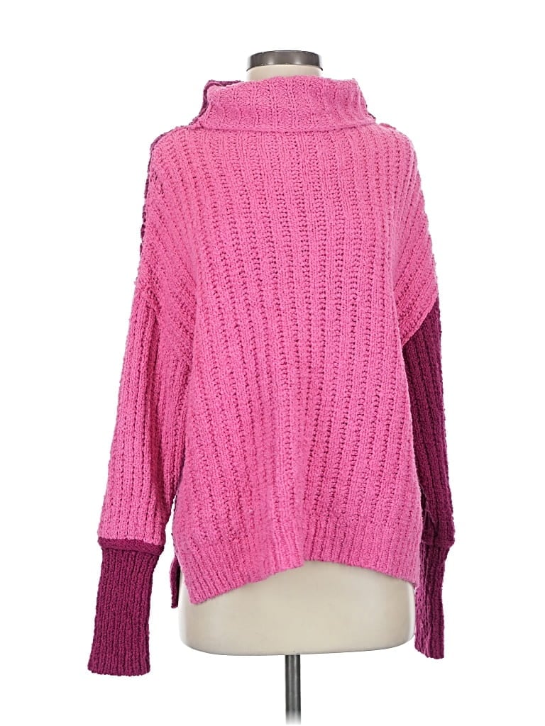 Pre-owned We The Free Turtleneck Sweater In Pink