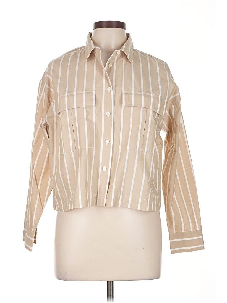 Pre-owned Ann Taylor Loft Long Sleeve Blouse In Brown