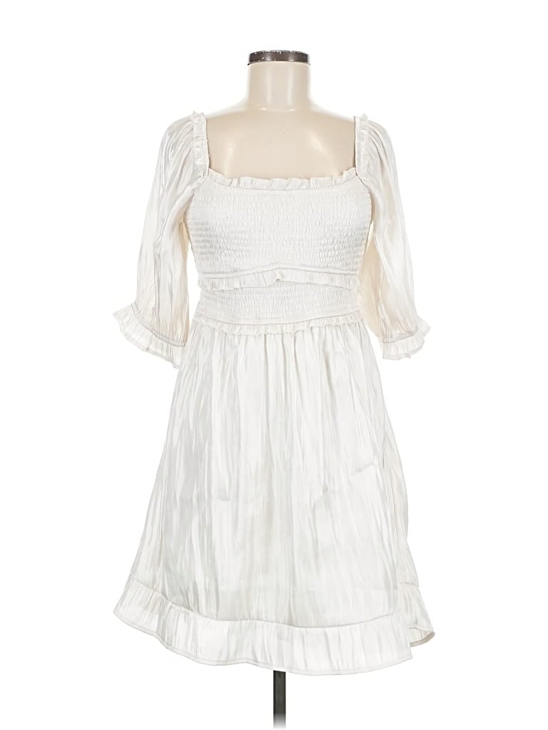 Pre-owned Umgee Cocktail Dress In White