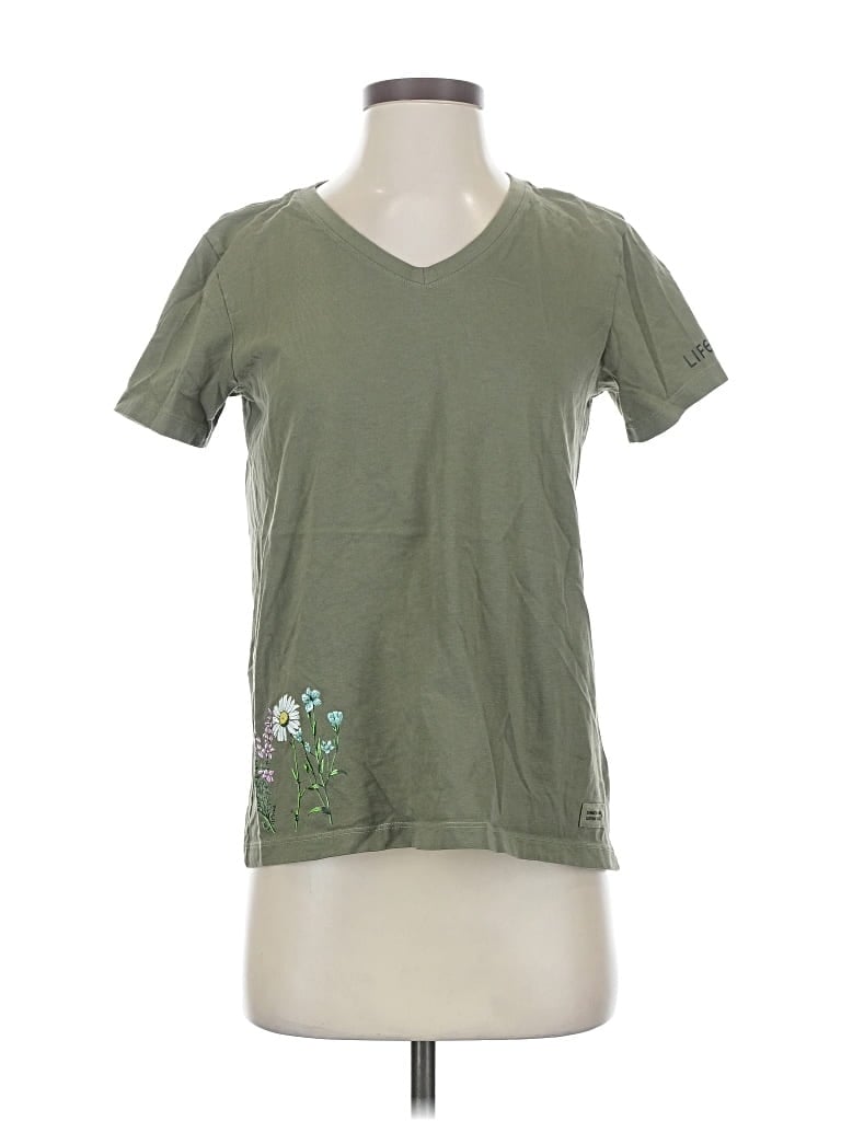Pre-owned Life Is Good Short Sleeve T-shirt In Green