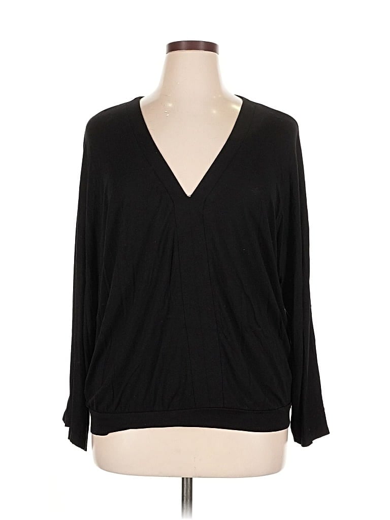 Pre-owned Lascana For Venus Long Sleeve Blouse In Black