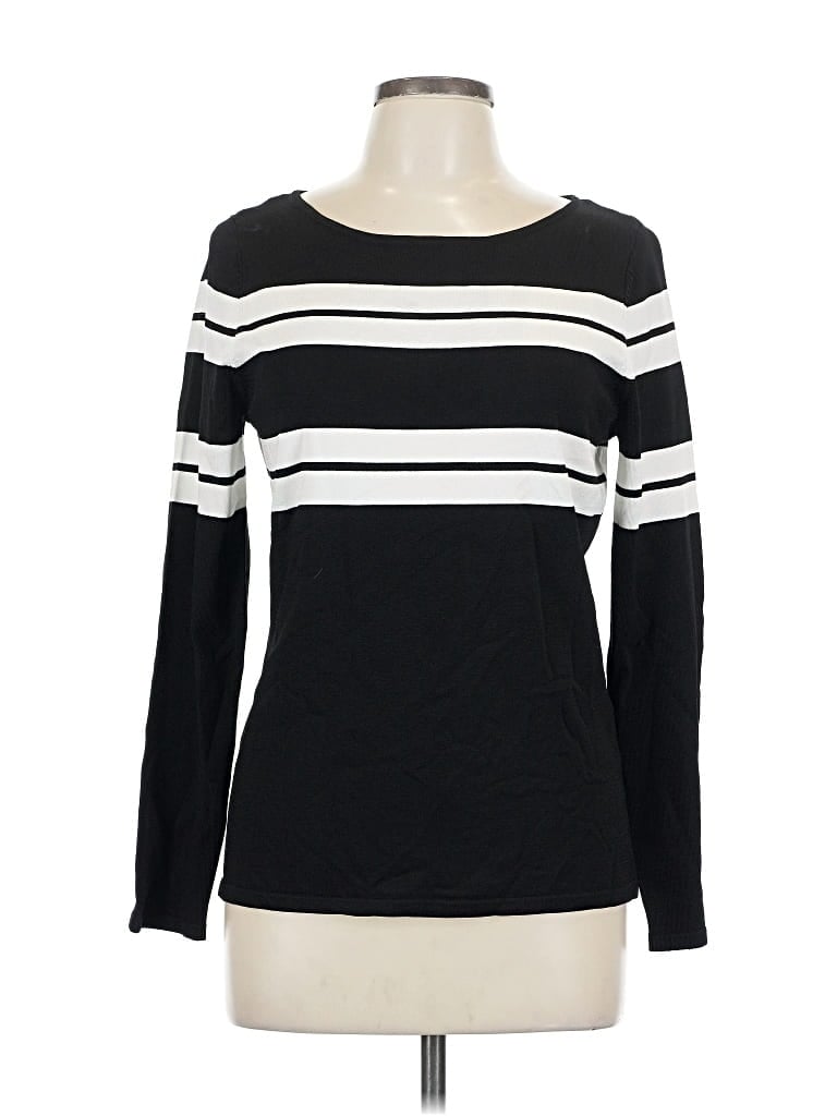 Pre-owned Inc International Concepts Long Sleeve T-shirt In Black