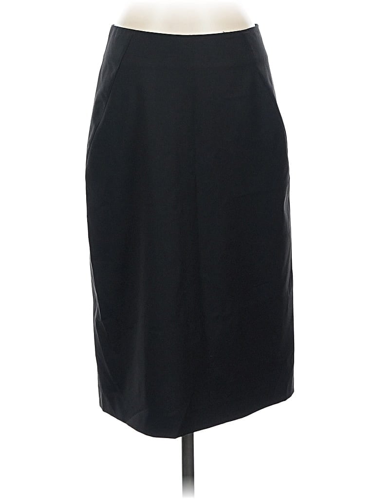 Pre-owned Theory Wool Skirt In Black