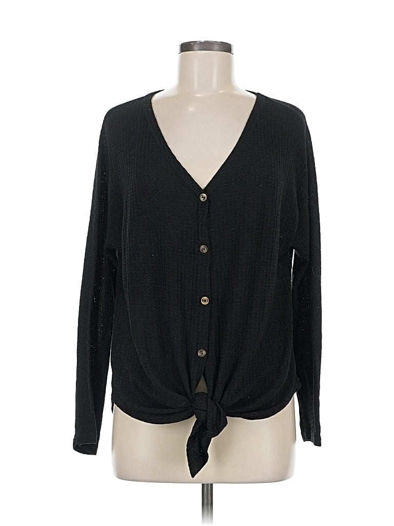 Pre-owned Unbranded Cardigan Sweater In Black