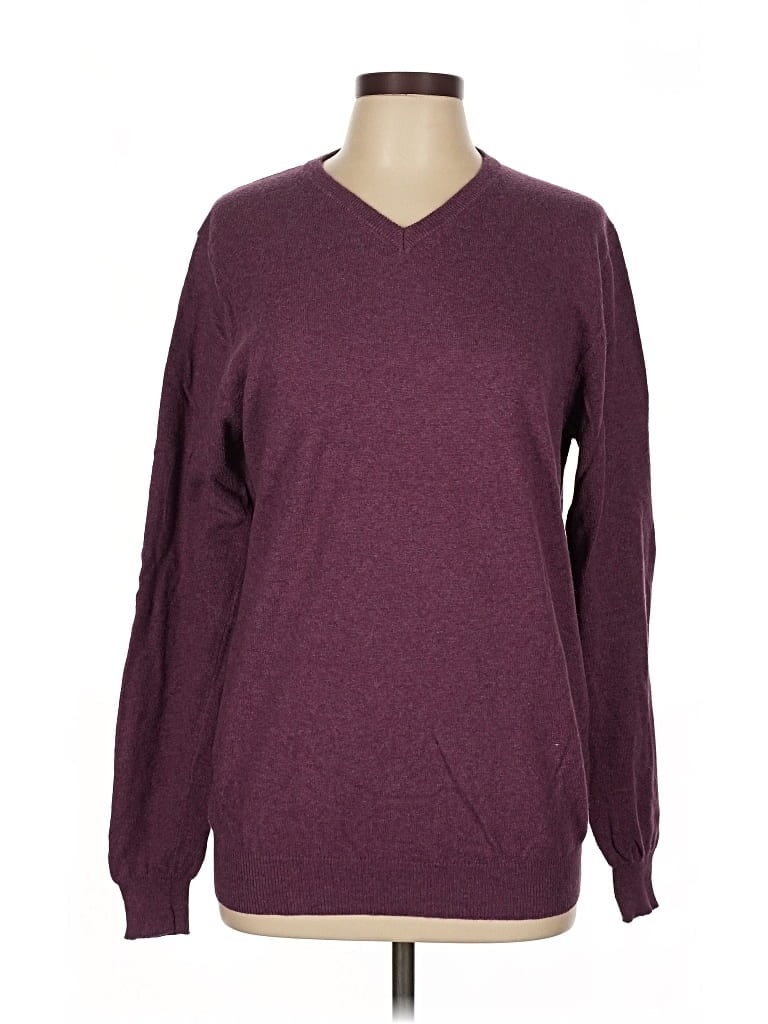Pre-owned Assorted Brands Pullover Sweater In Burgundy