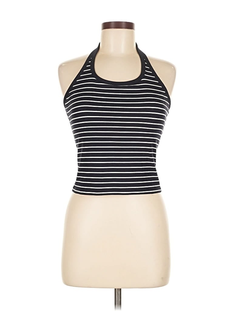 Pre-owned Uniqlo Tank Top Black Halter Neckline Tops