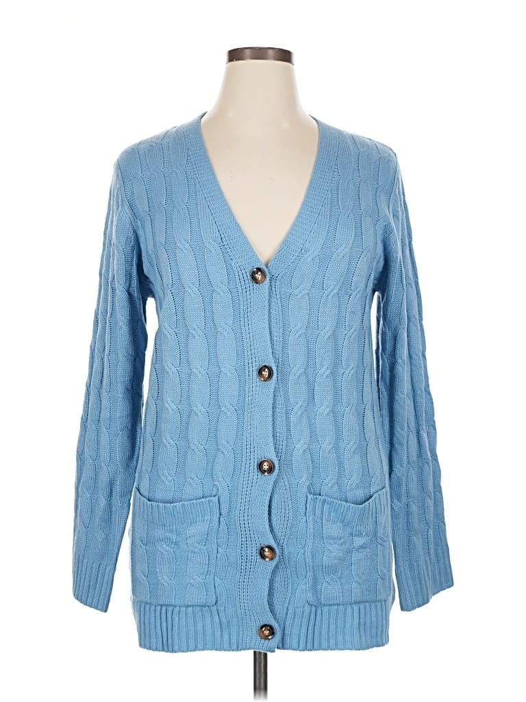 Pre-owned Unbranded Cardigan Sweater In Blue