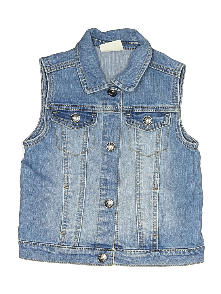 Pre-owned Crazy 8 Kids' Denim Vest In Blue