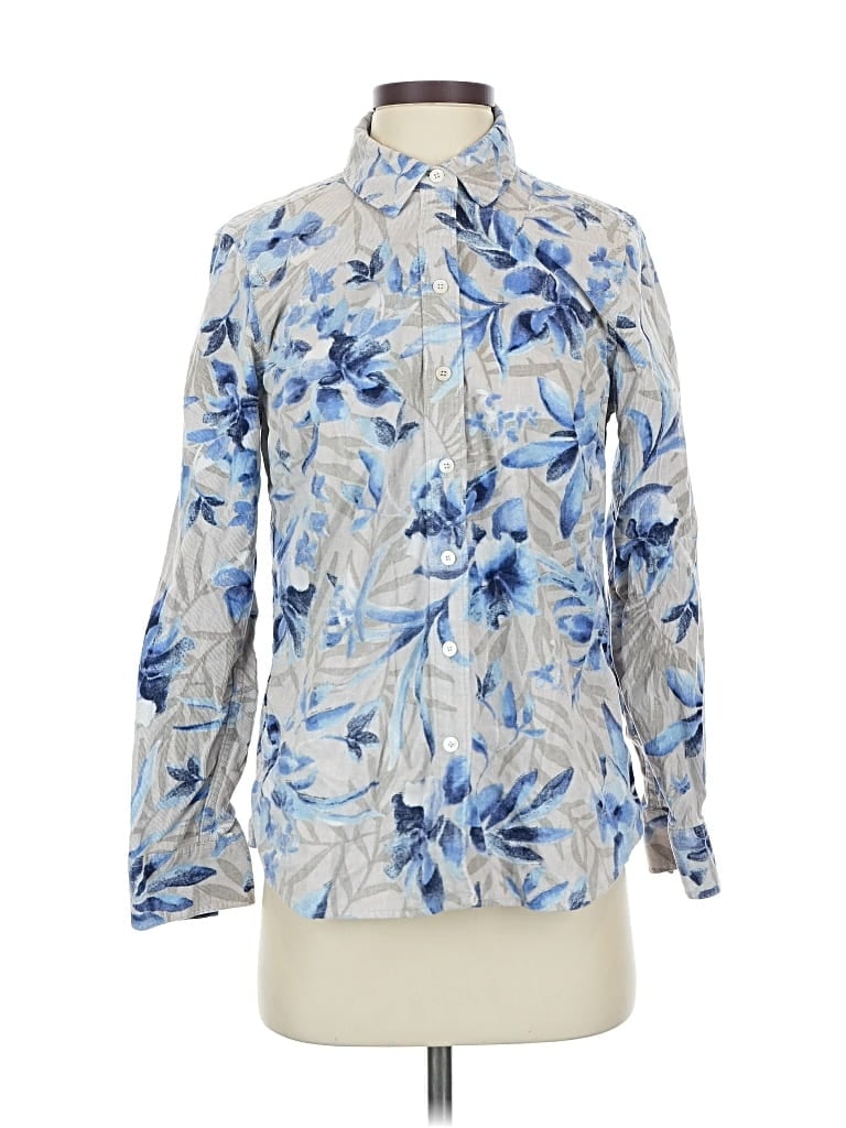 Pre-owned Tommy Bahama 3/4 Sleeve Blouse In Blue