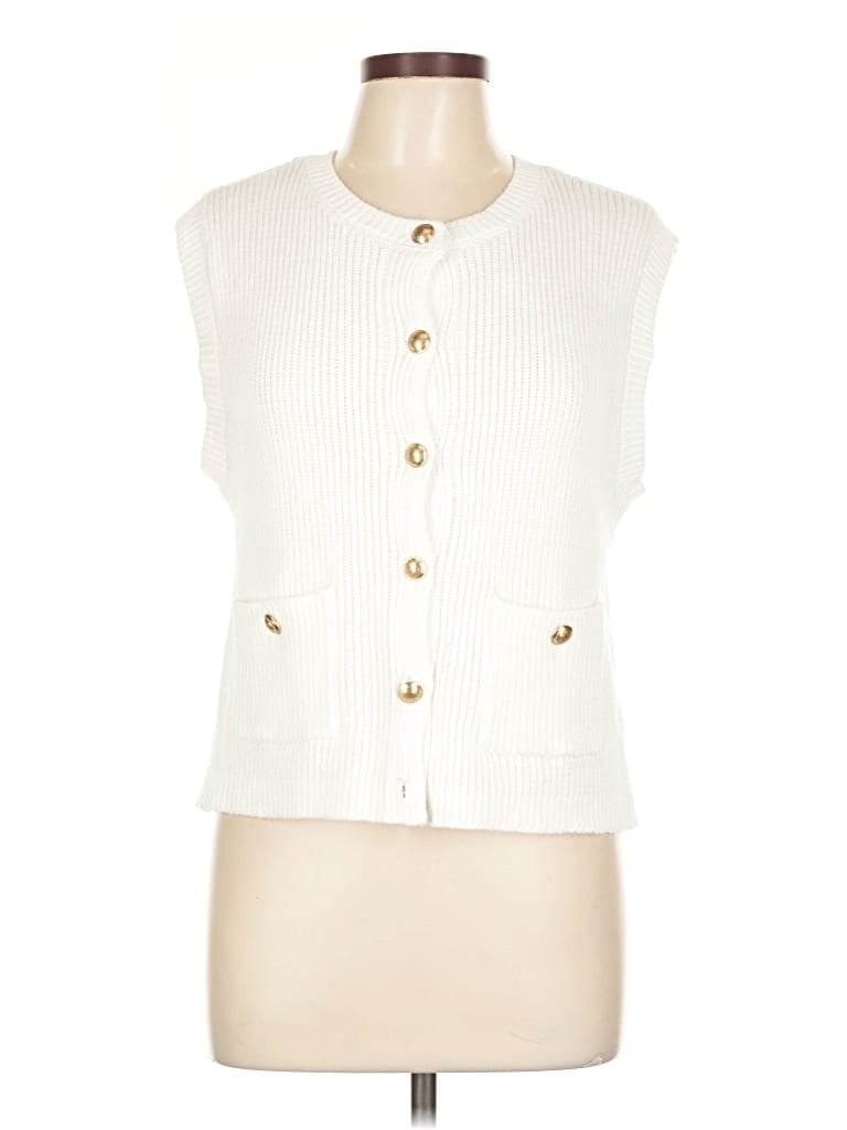 Pre-owned Song Of Style Sweater Vest In White