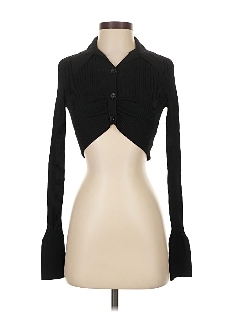 Pre-owned A.l.c Long Sleeve Blouse In Black