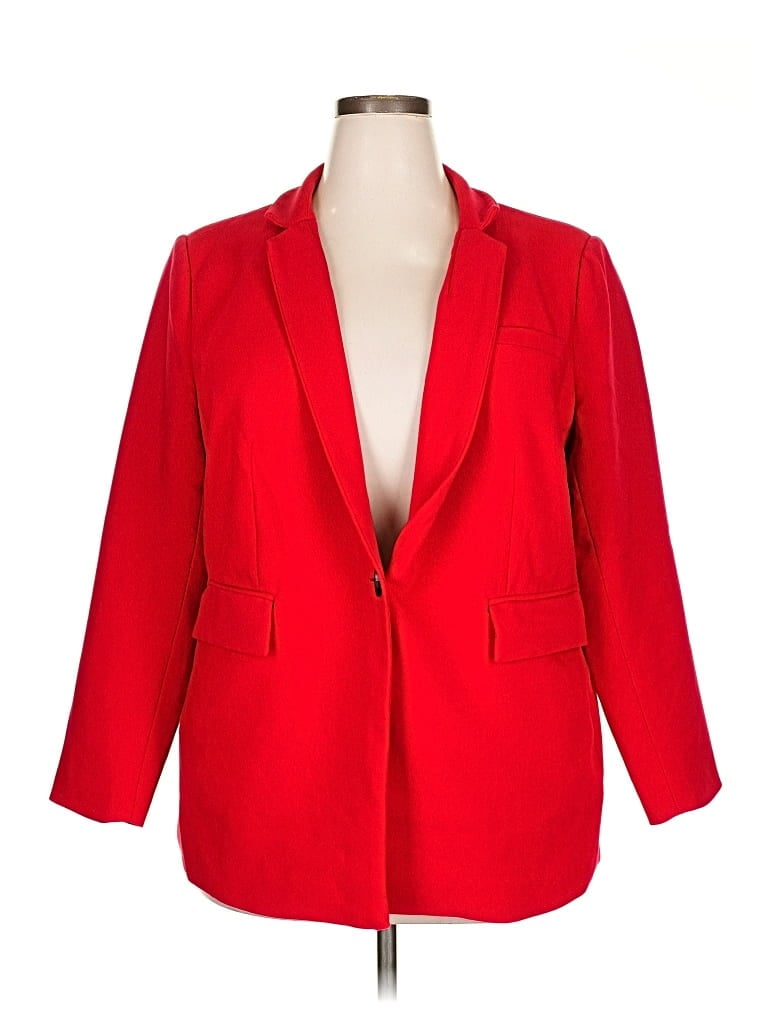 Pre-owned Vince Camuto Blazer Jacket In Red