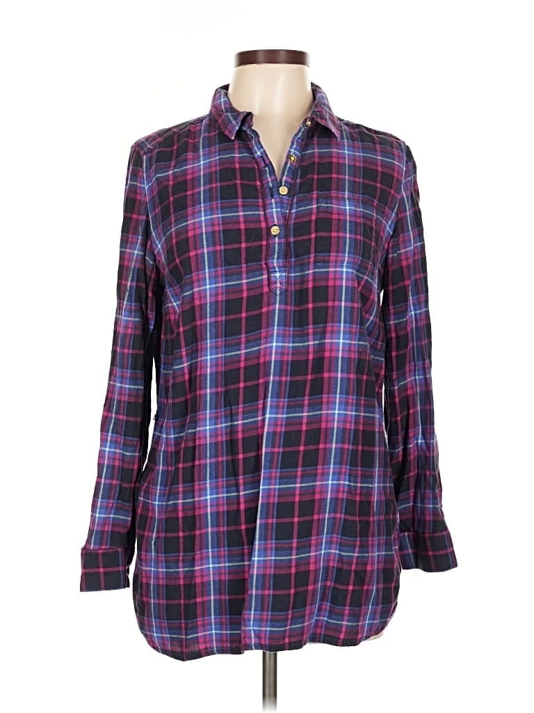 Pre-owned Tommy Hilfiger Long Sleeve Polo Shirt In Blue