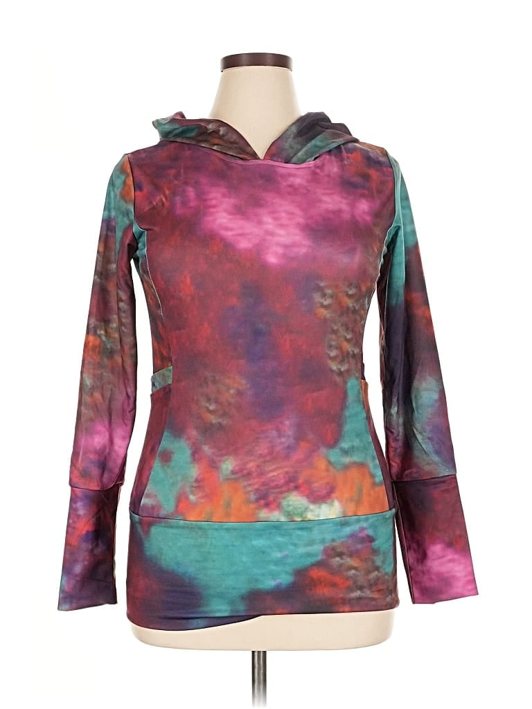 Pre-owned Unbranded Pullover Hoodie In Burgundy