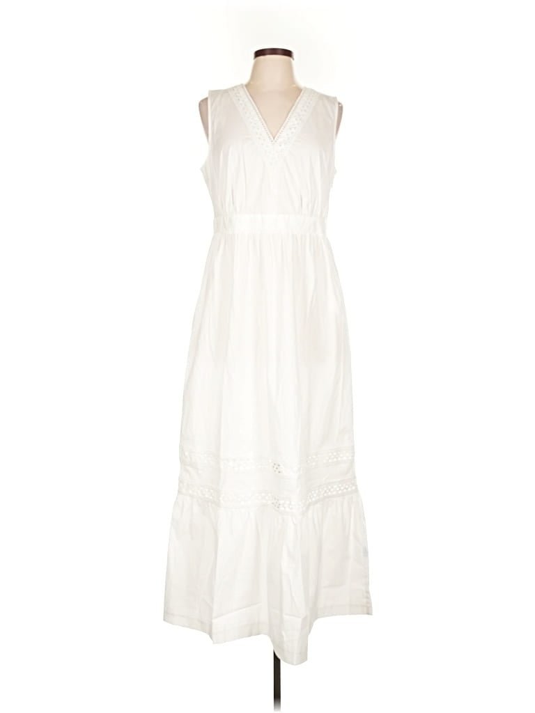 Pre-owned J. Mclaughlin Casual Dress In White