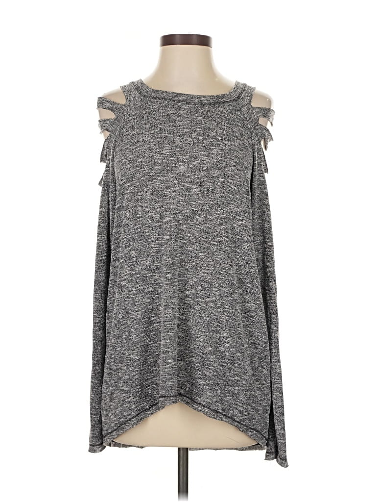 Pre-owned Elan Cardigan Sweater In Gray