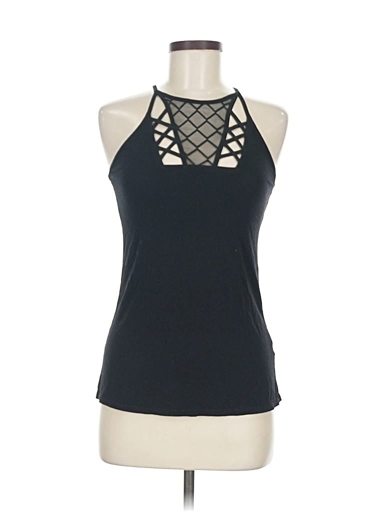 Pre-owned Red By Bke Tank Top Black Halter Neckline Tops