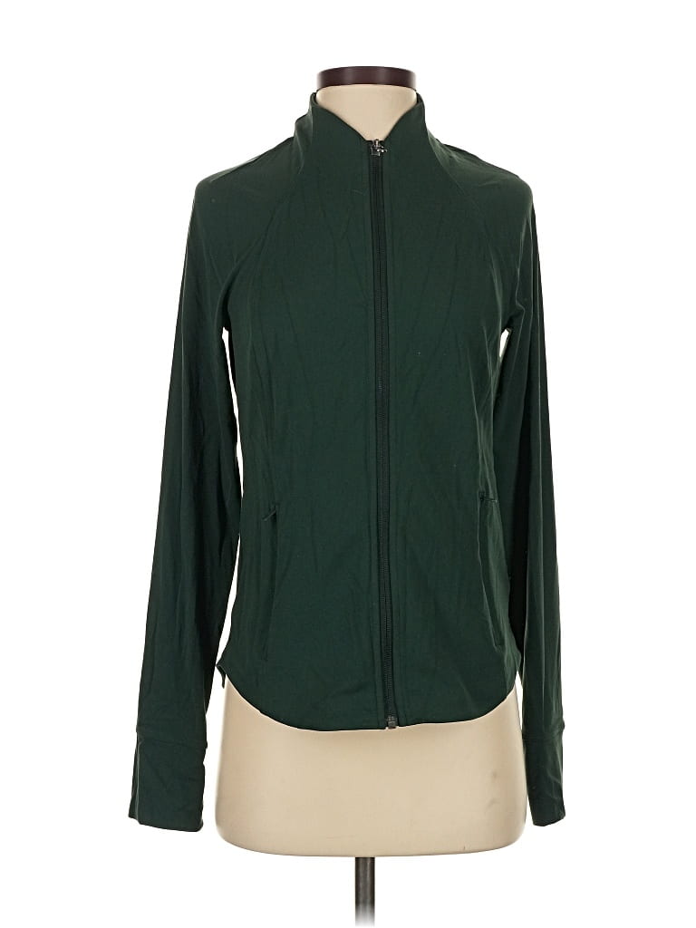 Pre-owned Athleta Track Jacket In Green