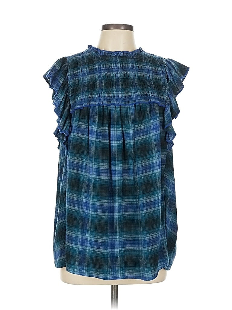 Pre-owned Beachlunchlounge Sleeveless Blouse In Blue