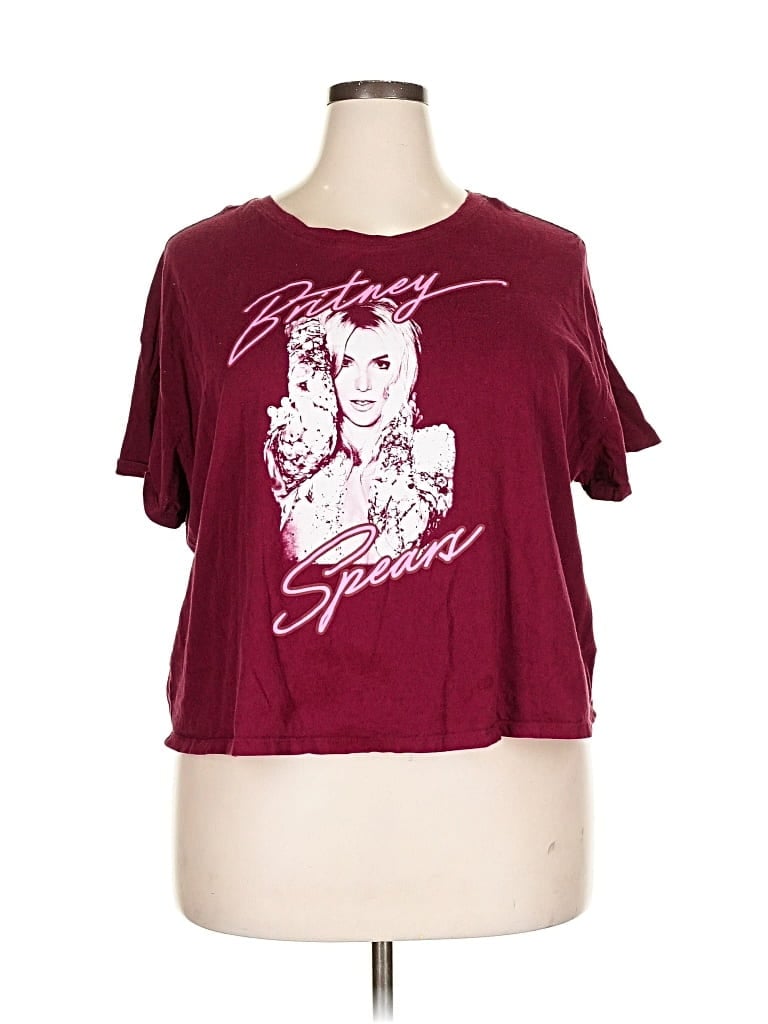 Pre-owned Old Navy Short Sleeve T-shirt In Burgundy