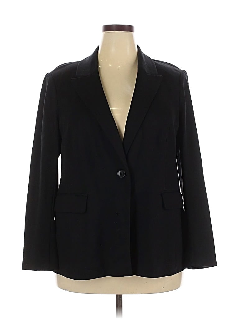 Pre-owned Lane Bryant Blazer Jacket In Black