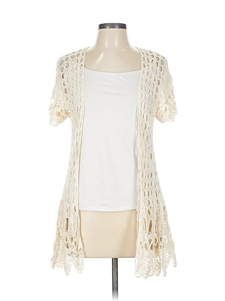 Pre-owned Maurices Cardigan Sweater In White