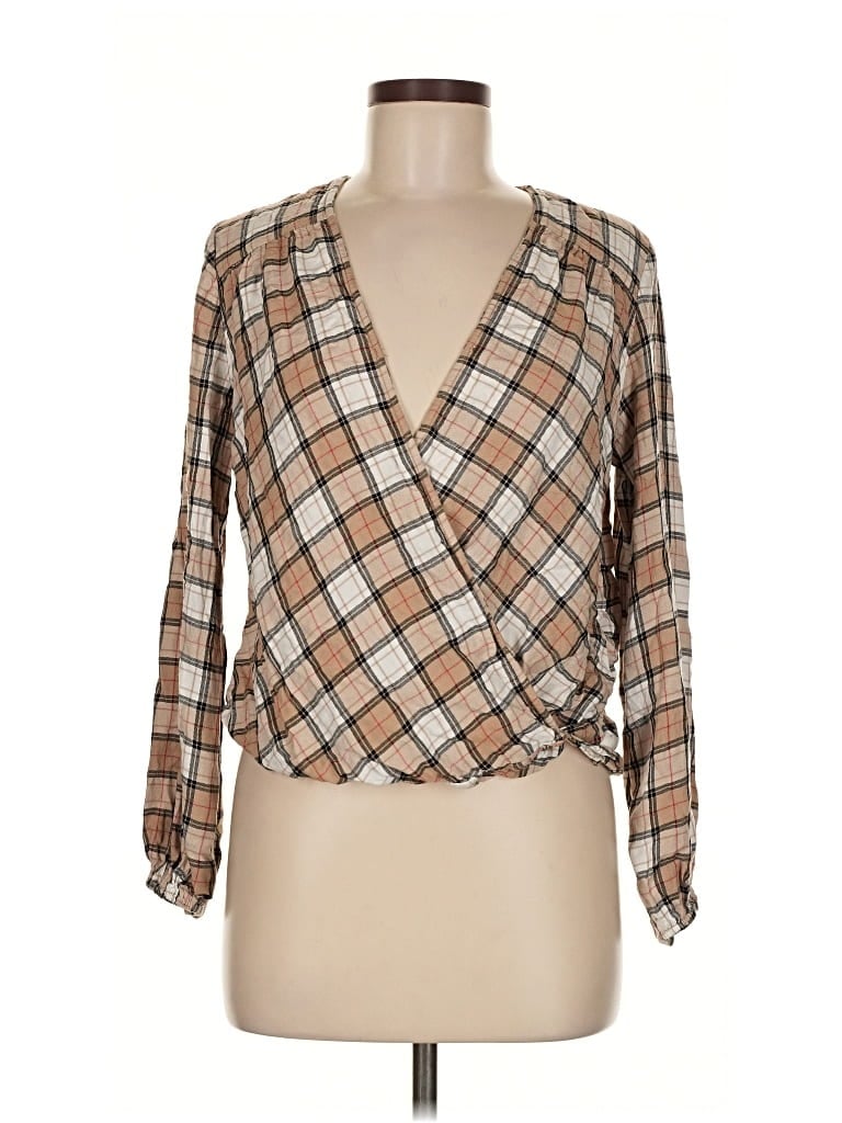 Pre-owned Max Studio 3/4 Sleeve Blouse In Brown