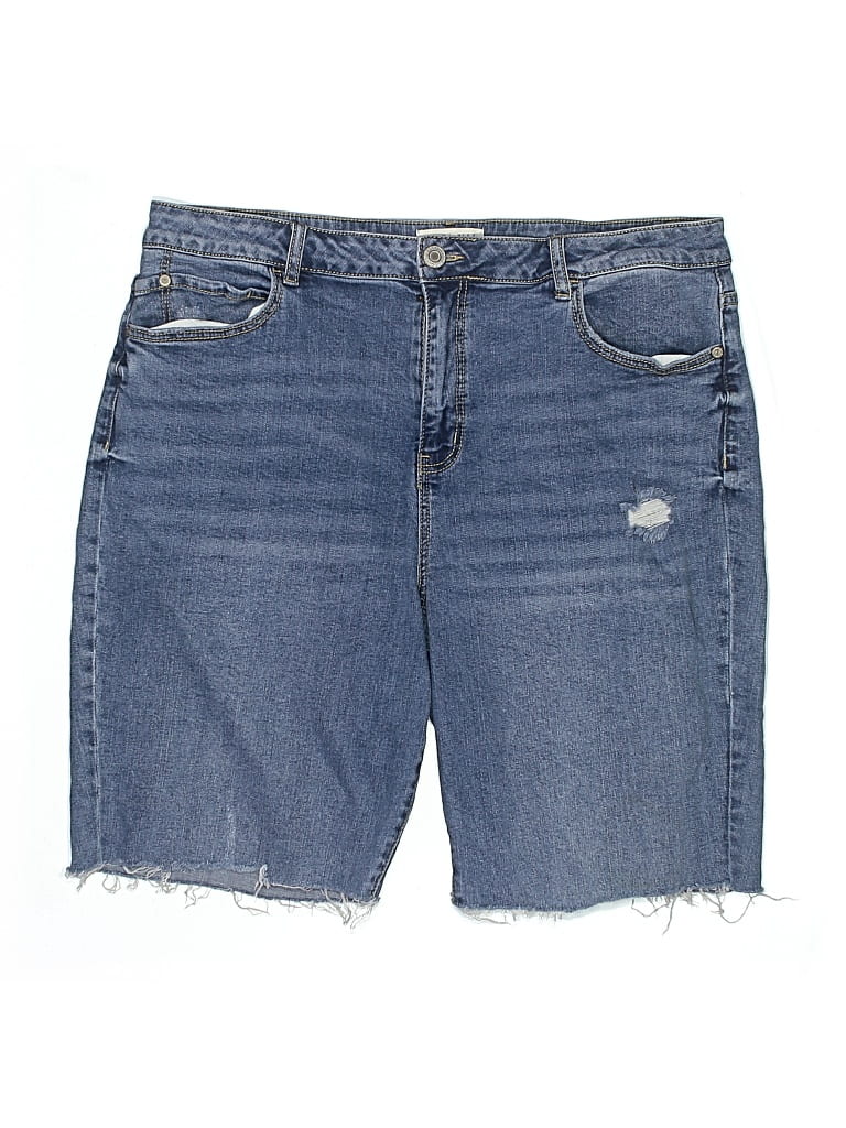 Pre-owned Eloquii Denim Shorts In Blue