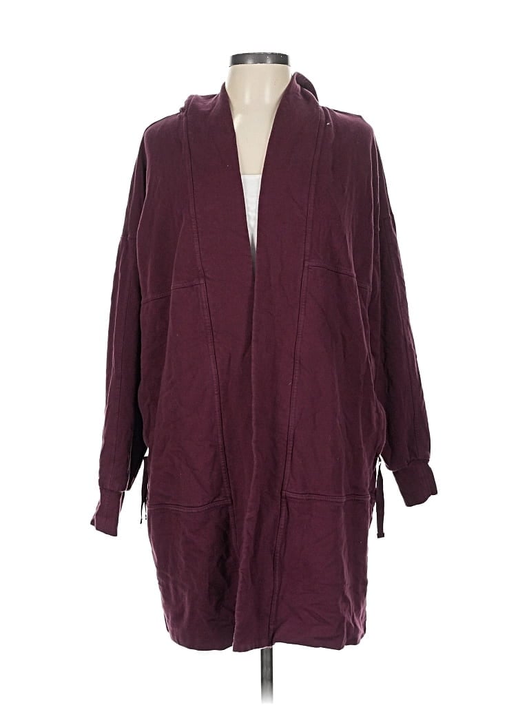 Pre-owned Flx Cardigan Sweater In Burgundy