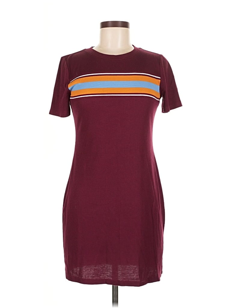 Pre-owned Arizona Jean Company Casual Dress In Burgundy