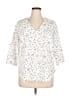 MELLODAY Polka Dots Ivory 3/4 Sleeve Blouse Size 1X - photo 1