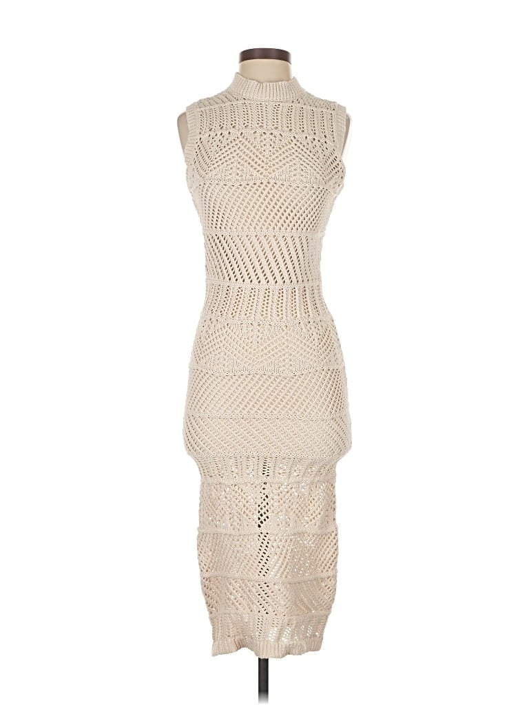 Pre-owned Mng Cocktail Dress In White