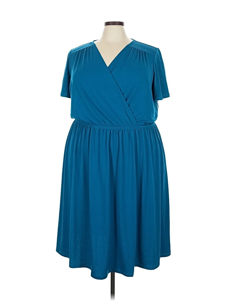Pre-owned Lane Bryant Casual Dress In Blue