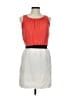 Next 100% Polyester Color Block Orange Cocktail Dress Size 8 - photo 1