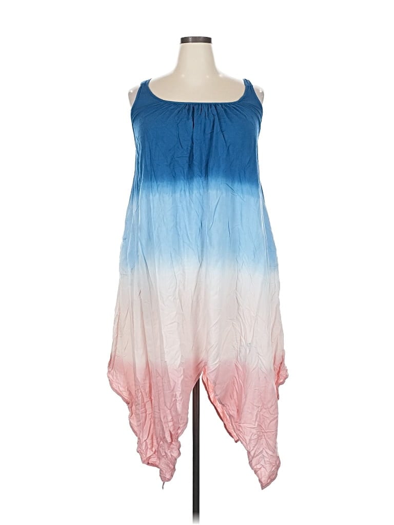 Pre-owned C Established 1946 Sleeveless Top Blue Strapless Neckline Tops