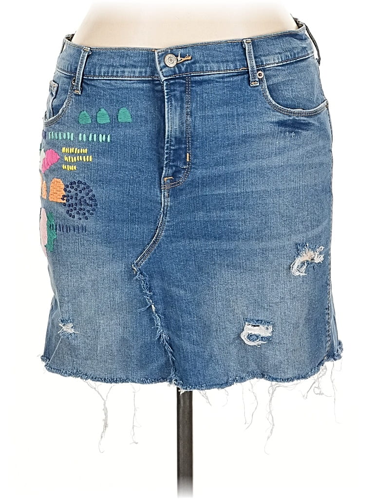 Pre-owned Old Navy Denim Skirt In Blue