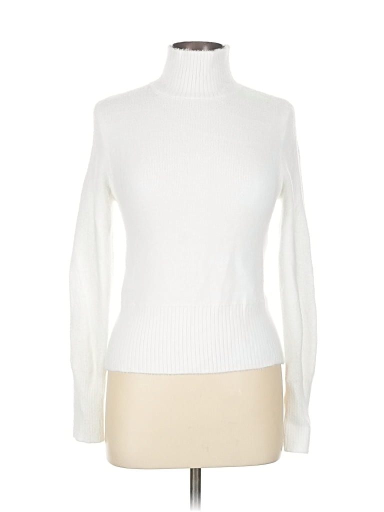 Pre-owned Zara Turtleneck Sweater In White